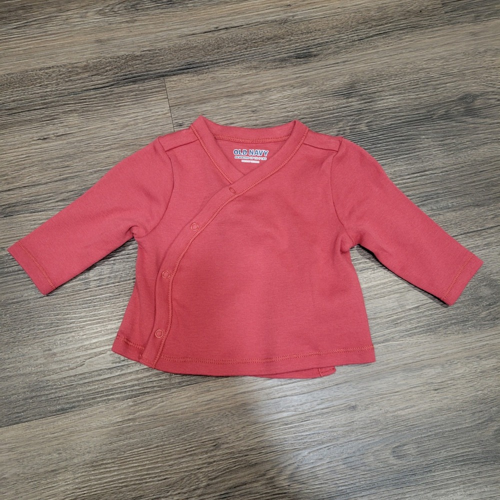 Old Navy Baby Top‎ Newborn Snap Front Long Sleeve Shirt